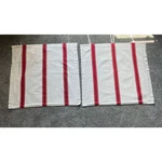 Rare Ralph Lauren Villa Martine Euro Shams Red Stripe Pillow Coastal 26. Fixed Price $79.00.