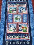 Handmade Christmas & Fall Quilted Throw Blanket Set Snowman Autumn Colors. Fixed Price $30.00.