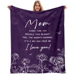Ajiiusv Mom Blanket From Daughter Son - Birthday Gifts, 50"X60", 02. Fixed Price $45.99.