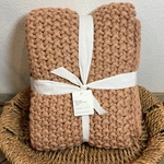Pottery Barn Bayside Seed Stitch Chunky Knit Throw Blanket 44 X 56" Clay. Fixed Price $89.00.