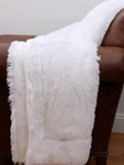Home Faux Fur Throw Decorative W/micro-mink Back 50" 60" White. Fixed Price $42.40.