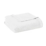 King Waffle Weave Cotton Blanket White - Beautyrest: Year Round Comfort, Machine. Fixed Price $30.99.