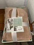 North Point 3 Pc. Sleep Set , Beige Throw (50" X 60") Pillow & Mask - New. Fixed Price $24.99.