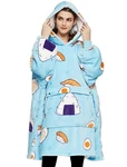 Kfubuo Wearable Blanket Hoodie For Adults Sherpa All Patterns Sushi Oversized.... Fixed Price $57.59.