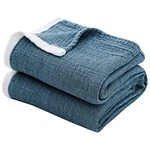 Se Softexly Cotton Muslin Throw Blanket For Adults,breathable 4-LAYER Yarn Dyed. Fixed Price $29.59.