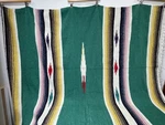 Striped Diamond South West Blanket, Green, Red, White, Teal Pattern. Fixed Price $15.00.