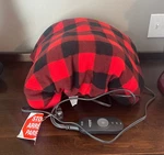 Sunbeam Heated Electric Throwblanket Red & Black W/controller. Fixed Price $30.00.