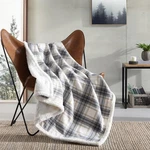 Eddie Bauer - Throw Blanket, Brushed Fleece & 50" X 60", Edgewood Plaid Grey. Fixed Price $33.99.