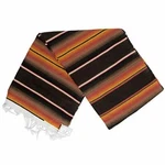 Vintage Style Mexican Blanket Striped Brown Orange Serape Baja Saltillo Xl Throw. Fixed Price $29.95.