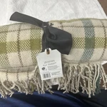 Plaid Throw Blanket Beige Brown Green W/ Fringe 60 X 50 Hearth & Hand Nwt. Fixed Price $18.00.