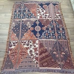 Goodwin Weavers Tapestry Throw Blanket Paisley Patchwork Diamonds Fringed Cotton. Fixed Price $50.00.