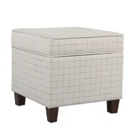 Homepop Decor K7342-F2236 Classic Square Storage Ottoman With Lift Off. Fixed Price $93.99.