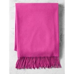 Williams Sonoma European Solid 100% Cashmere Throw Blanket Fringe 51" X 65" Nwt. Fixed Price $267.77.