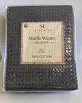 Sweet Home 100% Cotton Blue Waffle Weave Blanket King Size Lightweight New. Fixed Price $34.99.