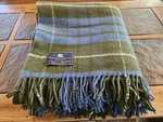 Cozy Pure Wool Blanket - Soft Tartan Fringed Throw For Couch & Travel. Fixed Price $48.00.
