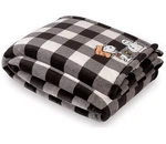 Peanuts Charlie Black & White Reversible Fleece Blanket Throw 50X70 Embroidered. Fixed Price $39.00.