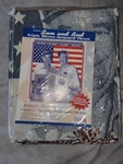 Vtg 90S Wal-mart Sam & Bud Walton Woven Jacquard Throw Blanket American Weaver. Fixed Price $29.00.