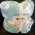The Big One Kids Happy Cloud Sherpa Throw In Light Turquoise 50" By 60". Fixed Price $18.99.