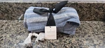 Heathered Stripe Tasseled Woven Throw Blanket Blue - Hearth & Hand Magnolia New. Fixed Price $12.99.