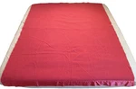 Vintage Red St Mary's Woolen Mills Pure Blanket 63" X 82" Satin Edging. Fixed Price $39.99.