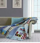 Anchors Away Reversible Soft Quilted Throw Nautical Blanket 50X60 In Virah Bella. Fixed Price $36.95.