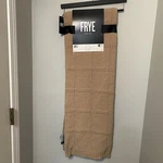 Nwt Frye Block Knit Oversized Throw Blanket 50" X 70" Reversible Tan Camel New. Fixed Price $79.00.