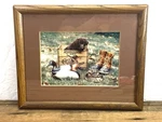 Vtg Framed Signed Ted Cooper Photo Duck Hunter Chocolate Lab Puppy Remington. Fixed Price $42.00.