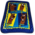 Scooby-doo Vintage Plush Fleece Blanket Cartoon Network Yellow Navy Faces 50X60. Fixed Price $139.99.
