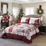 3 Piece Warm Christmas Snowman Reversible Quilt Set With Pillow Shams. Fixed Price $45.99.