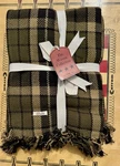 Green Quilted Patchwork Throw Country Primitive Tea 50" X 60" Cabin Vhc Inc. Fixed Price $68.00.