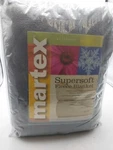 Martex Supersoft King Fleece Blanket Color Gray. Fixed Price $24.95.