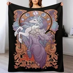 Enchanting Unicorn Princess Flannel Blanket Soft Fantasy Cozy Throw. Fixed Price $21.99.