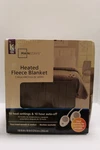 Mainstays Heated Fleece Blanket-gray-king (100" 90")-NEW Box. Fixed Price $54.99.