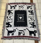 Vtg 80S Pat Meyers Crown Crafter Black Cat Cotton Blanket Tapestry Usa 56X48. Fixed Price $55.99.