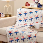 Northlight Stars With Stripes Patriotic Cotton Throw Blanket - 50" X 60". Fixed Price $64.25.