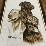 Biederlack Dogs Fleece Blanket Throw 74X51 Labrador Retreiver Golden. Fixed Price $79.99.