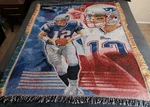 New England Patriots Tom Brady Woven Nfl Throw Blanket Mancave 48"X60". Fixed Price $29.96.