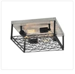 Hampton Bay Heather Glen 12IN. 4 Light Black Square Flush Mount Industrial Style. Fixed Price $18.90.
