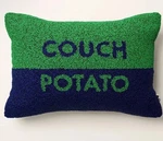 Kate Spade Target Couch Potato Beaded Colorblock Lumbar Throw Pillow Green Navy. Fixed Price $36.00.