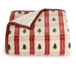 Cuddl Duds Cozy 2 Layers Premium Sherpa Throw Blanket 50"W X 60"L Beige/red Nwt. Fixed Price $35.00.
