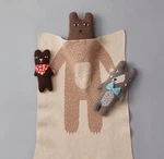 Donna Wilson Bear Mini/baby Blanket - Oatmeal & Brown Rrp 150 Bnwt. Fixed Price $154.38.