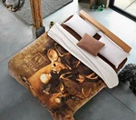 Whitetail Buck Deer 79X96 Queen Blanket Throw : Shadow Hunting Brown Faux Fur. Fixed Price $39.45.