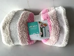 Pillowfort Striped Knit Throw Machine Washable 48IN X 58IN Blanket Pink Beige. Fixed Price $9.99.