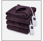 Sunbeam Royal Fleece Heated Electric Blanket, King 90" X 100", Claret Purple. Fixed Price $39.95.