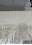 Cream White 80/20 Cashmere Wool Blend Throw Blanket 48 X 64 Inches Nwt. Fixed Price $95.00.