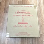 Sunbeam Royal Ultra Fleece Heated Electric Blanket Queen Pebble New. Fixed Price $59.98.