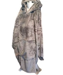 Cozyleep Wearable Blanket Hoodie Women Men, Warm Sherpa One Size, Grey. Fixed Price $17.99.
