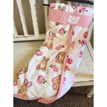 Soft & Sweet Reversible Plush Throw Bunny Rabbit Pink Rose Floral 50X70 Easter. Fixed Price $42.00.