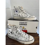 Converse New Chuck Taylor Sneakers All Star Peanuts Snoopy Comic Strip High Top. Fixed Price $89.99.