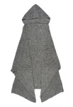 Barnes & Noble Grey Knit Reading Poncho - Adult Cozy Hooded Wearable Blanket. Fixed Price $30.00.